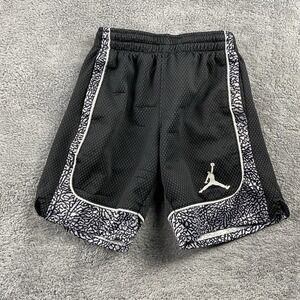 Jordan Black Cement Shorts Jersey Kids Youth XS White Gray Dri-Fit